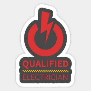 Qualified electrician, electrician gift, High voltage, lineman Sticker